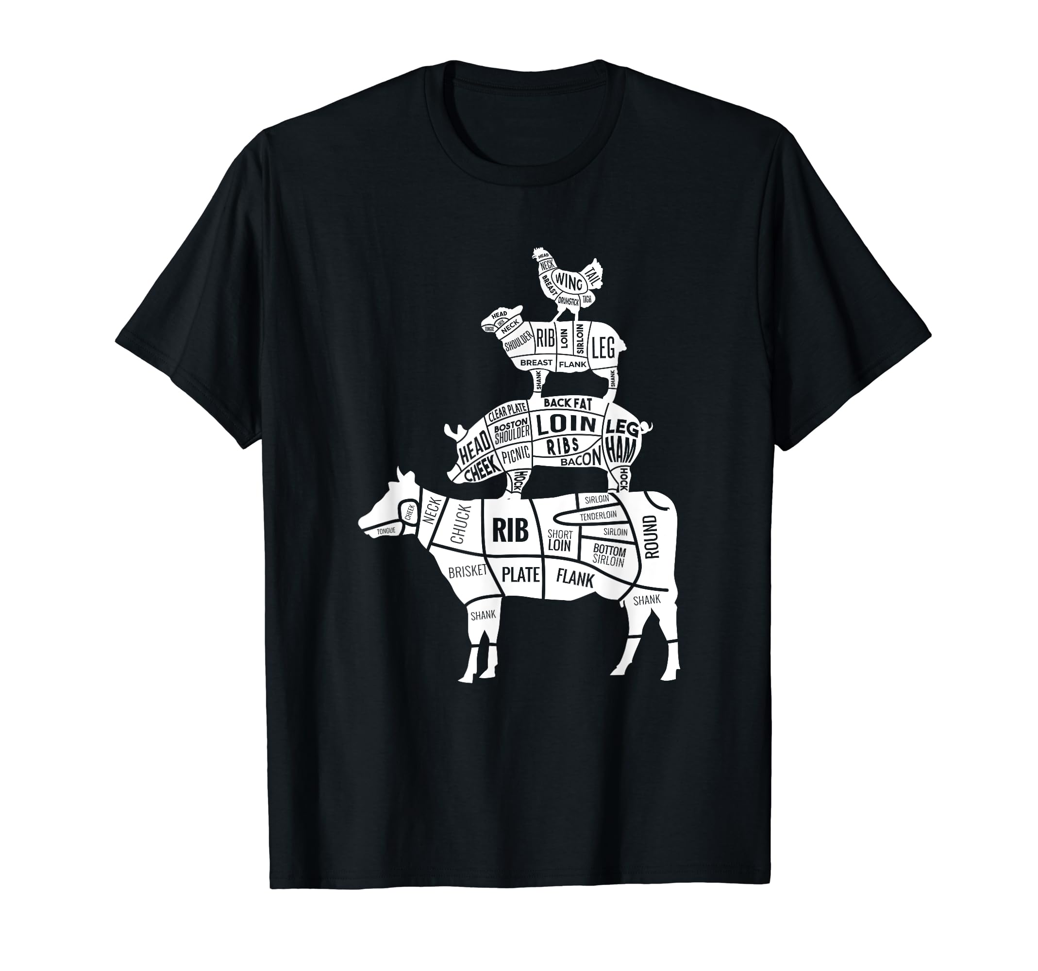 Любители мяса, девочки, мальчики, Любители мяса, Мясник, Якинику, Барбекю, Филейная ребрышка, Бременские музыканты, Мясоедение, Мясоедение, Футболка «Шабу-шабу» чёрный